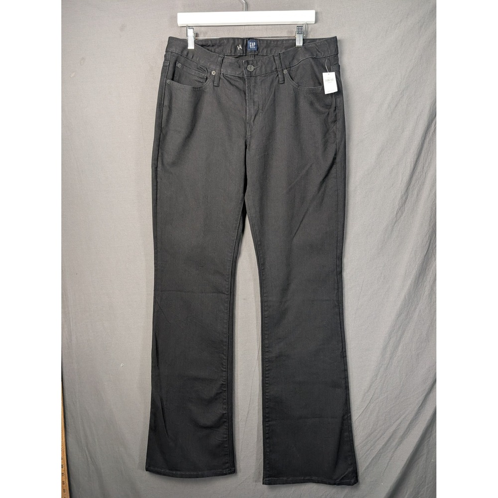 Gap Womens 14 Curvy Bootcut Jeans Black Stretch Denim Mid Rise Pants NWT 7214